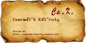 Csermák Károly névjegykártya